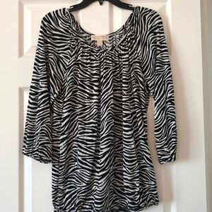 Michael Kors zebra print gathered top